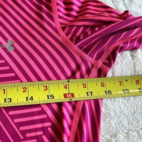 Pink Base layer Under Armour Fitted Long Sleeve Coldgear coupe shirt medium - Picture 6 of 8